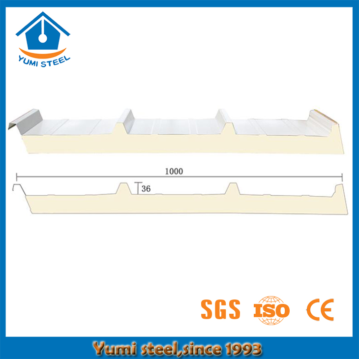 40mm Insulated Roof PIR/PUR/PU Sandwich Panels