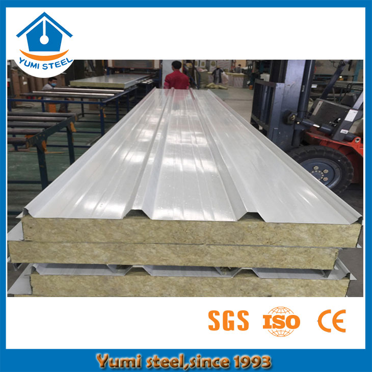 CE Approved Fireproof Rockwool Sandwich Roof Panel Material
